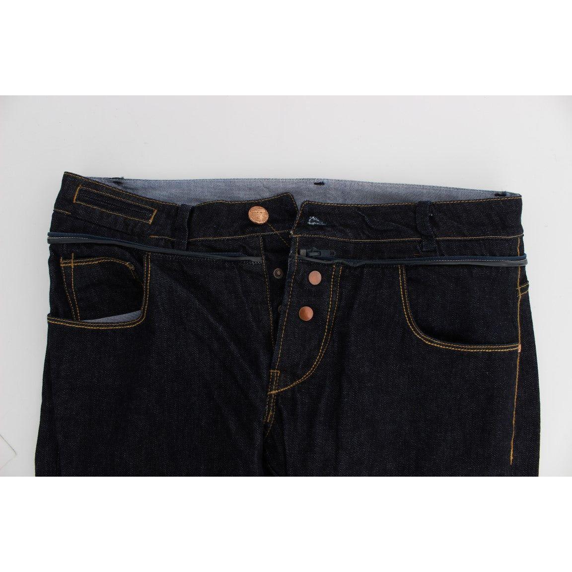 Acht Blue Cotton Regular Straight Fit Jeans Jeans & Pants