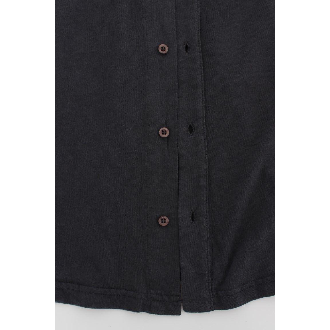 Alpha Massimo Rebecchi Sleek Gray Casual Cotton Shirt Alpha Massimo Rebecchi Dark Slate Gray