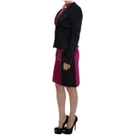 Exte Black Pink Two Piece Suit Skirt & Blazer SIG30858-2