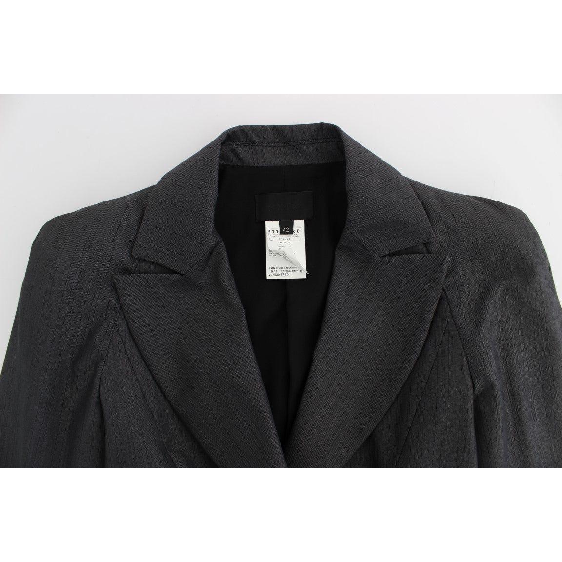 Exte Gray One Button Two Piece Suit