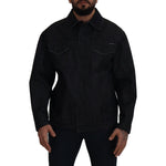Dolce & Gabbana Black Cotton Full Button Denim Jacket