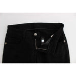 Costume National Black Cotton Slim Fit Bootcut Jeans Jeans & Pants
