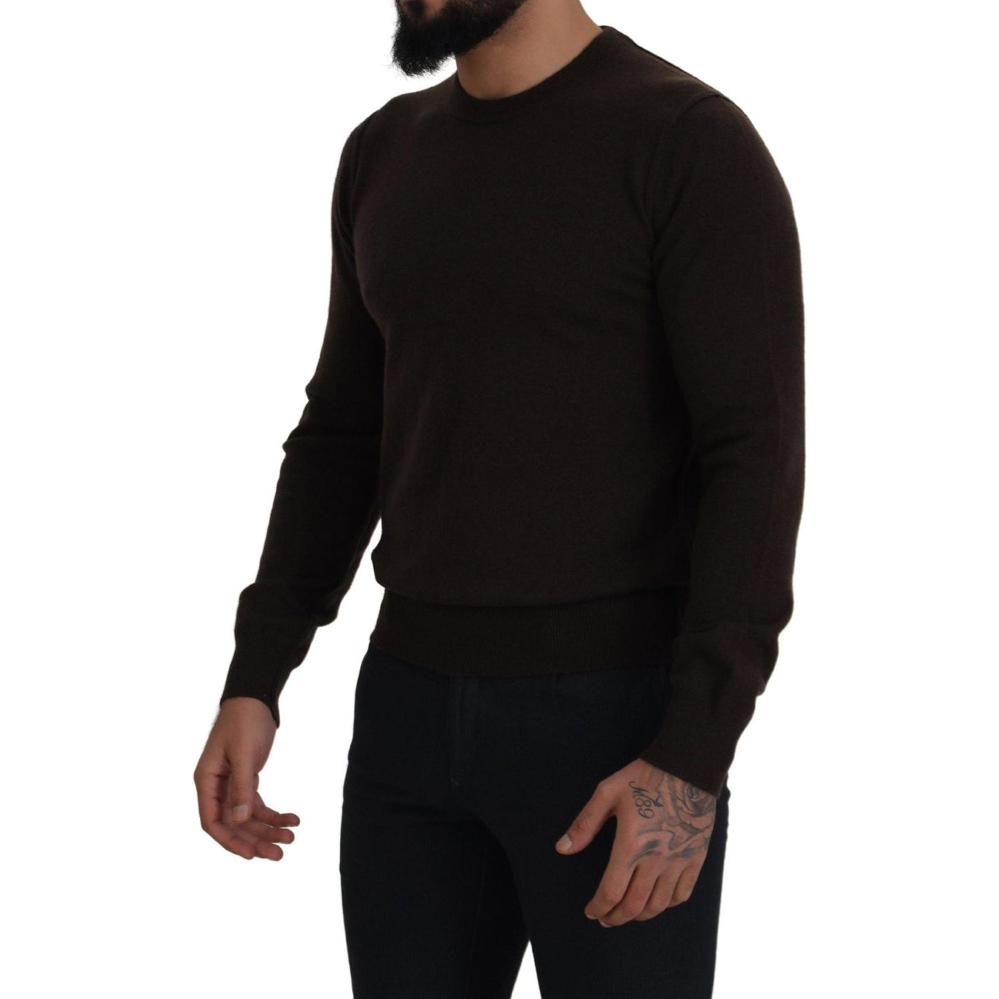 Dolce & Gabbana Elegant Cashmere Crew Neck Sweater Dolce & Gabbana Black