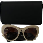 Dolce & Gabbana Beige Acetate Full Rim Brown Lense DG4294 Sunglasses