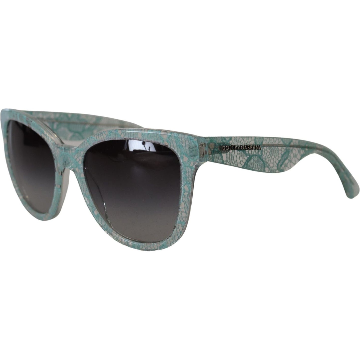 Dolce & Gabbana Blue Lace Acetate Crystal Round DG4190 Sunglasses