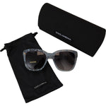 Dolce & Gabbana Blue Lace Acetate Rectangle Shades DG4226 Sunglasses