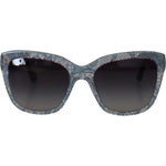 Dolce & Gabbana Blue Lace Acetate Rectangle Shades DG4226 Sunglasses