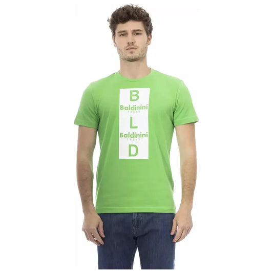 Baldinini Trend Green Cotton Men T-Shirt