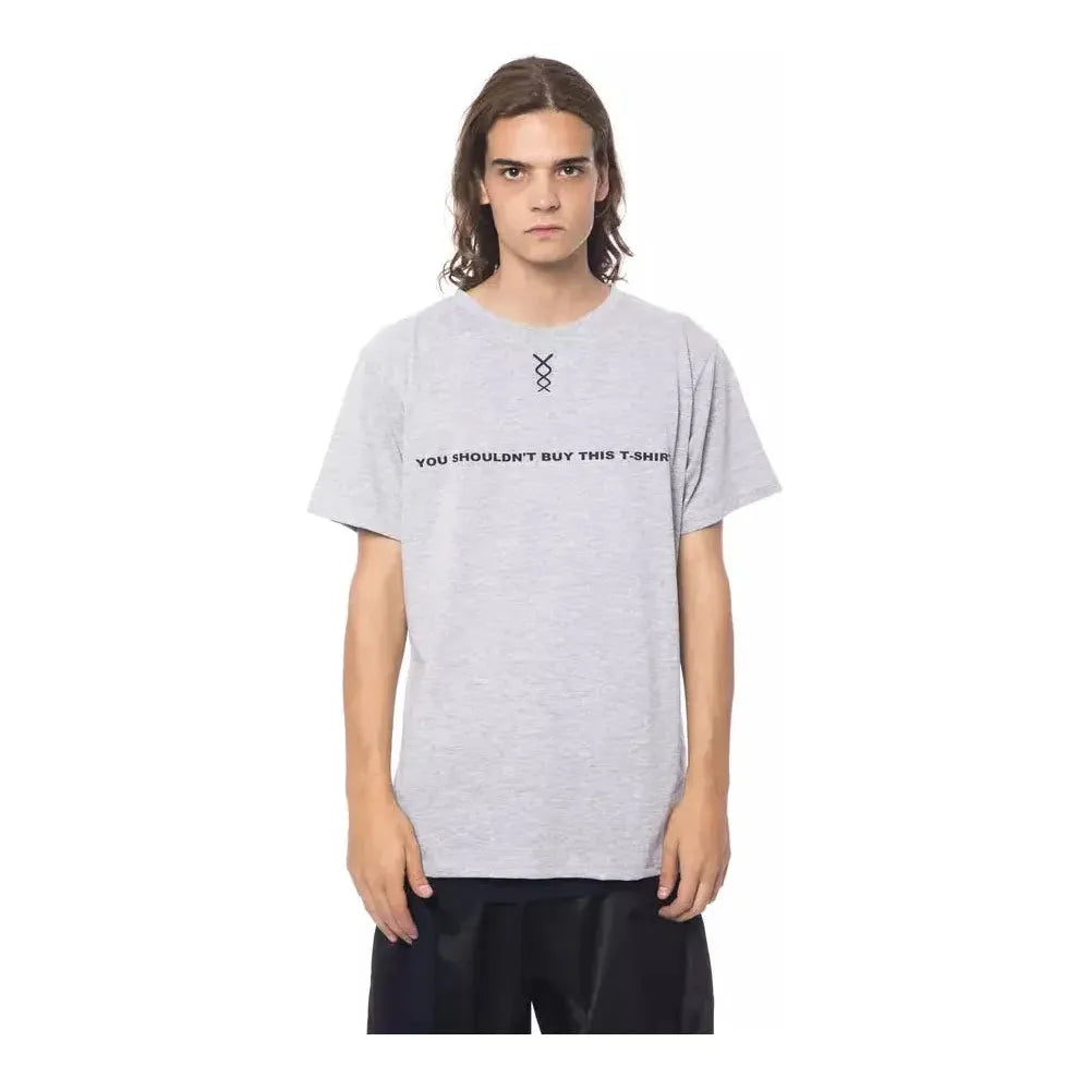 Nicolo Tonetto Gray Cotton Men T-Shirt NI-12973-M