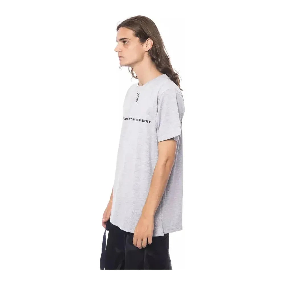 Nicolo Tonetto Gray Cotton Men T-Shirt NI-12973-M