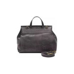Pompei Donatella Gray Leather Women Shoulder Bag PO-5825
