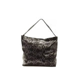 Pompei Donatella Gray Leather Women Shoulder Bag PO-5787