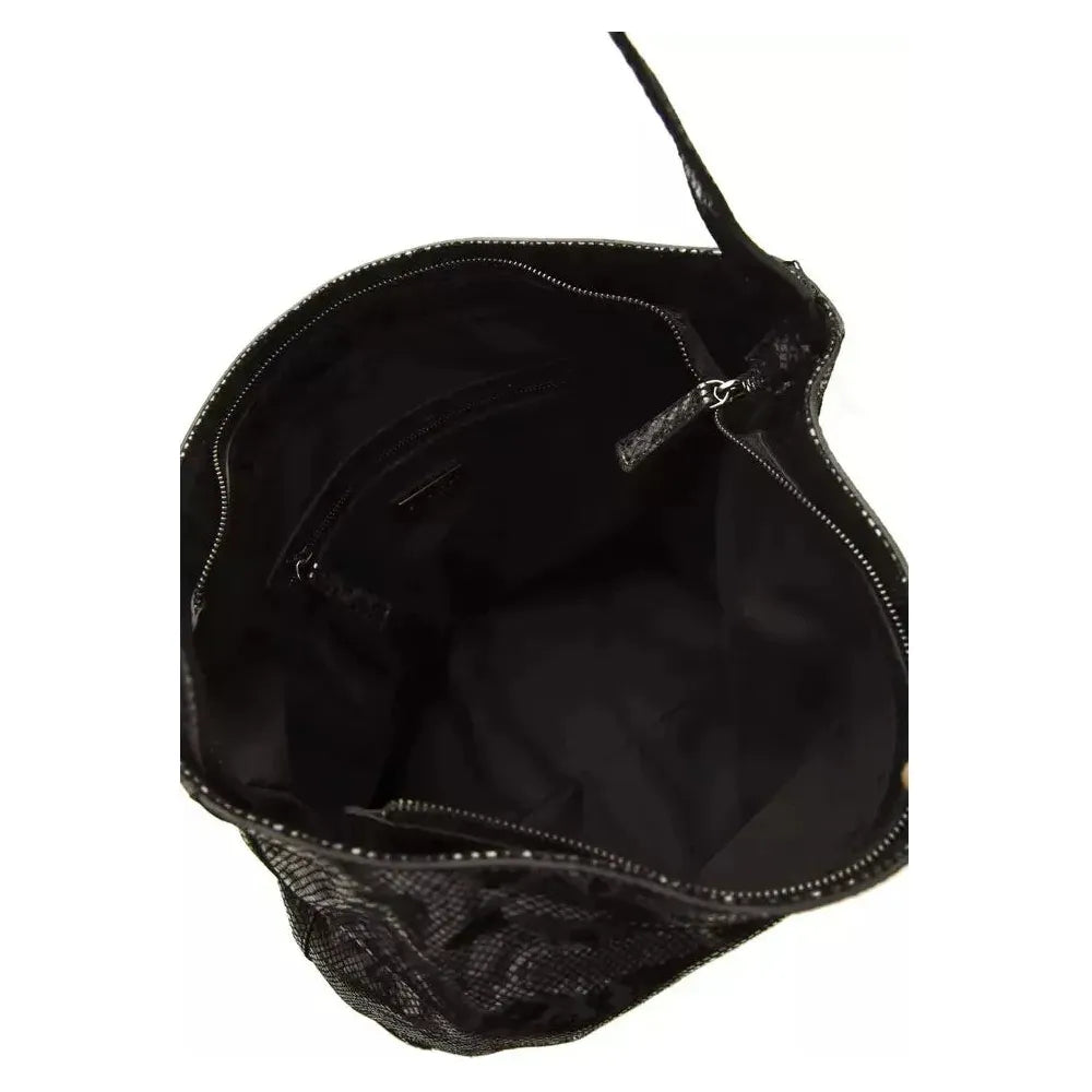 Pompei Donatella Gray Leather Women Shoulder Bag PO-5787