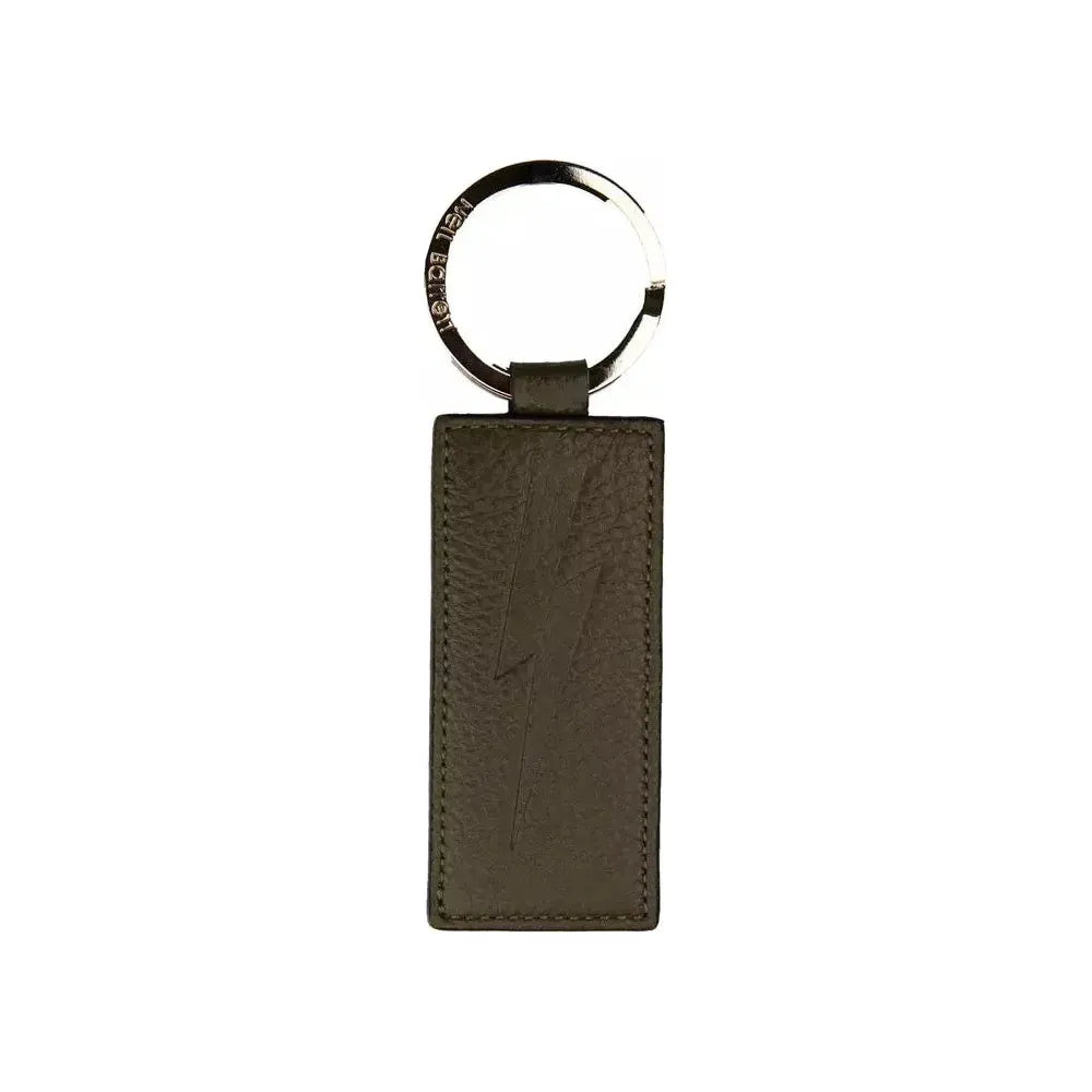 Neil Barrett Green Leather Men Keychain NE-21063