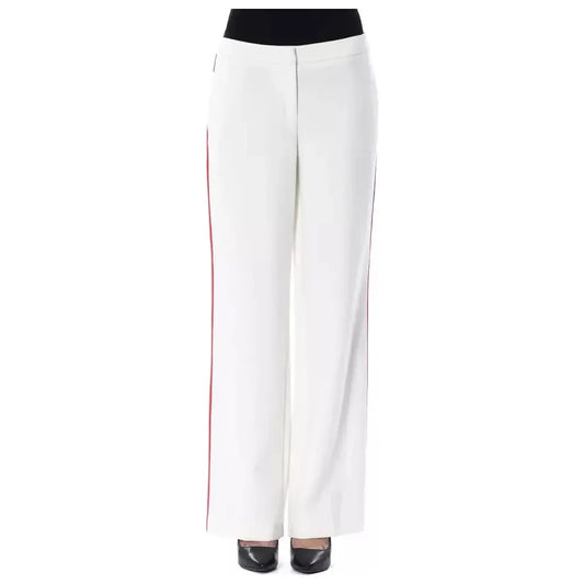 BYBLOS White Polyester Women Pant Jeans & Pants
