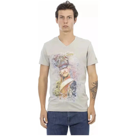 Trussardi Action Gray Cotton Men T-Shirt