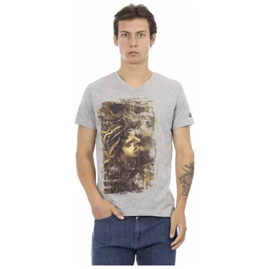 Trussardi Action Gray Cotton Men's T-Shirt