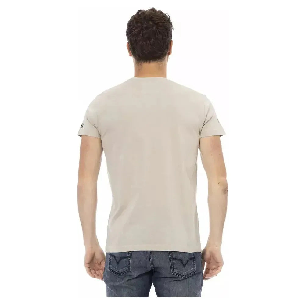 Trussardi Action "Beige Cotton Men T-Shirt" Trussardi Action Gray