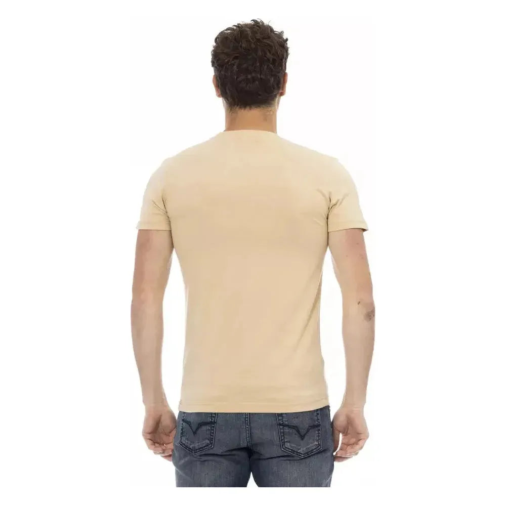Trussardi Action Beige Cotton Men T-Shirt Trussardi Action Tan