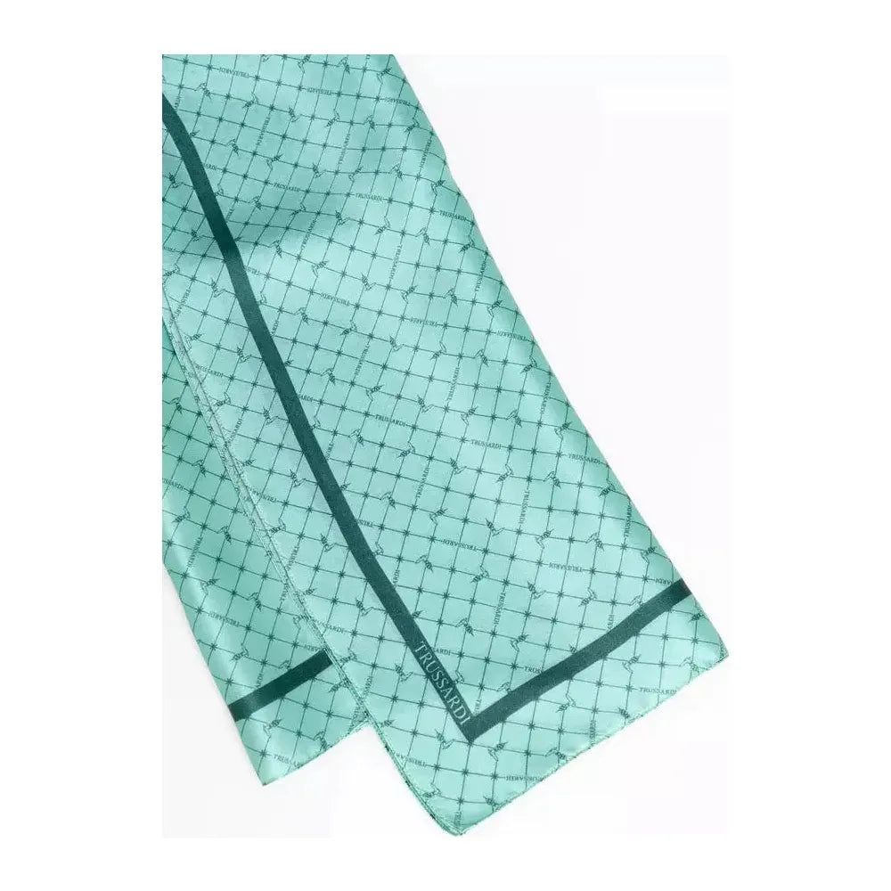 Trussardi Light Blue Silk Women Scarf Scarf
