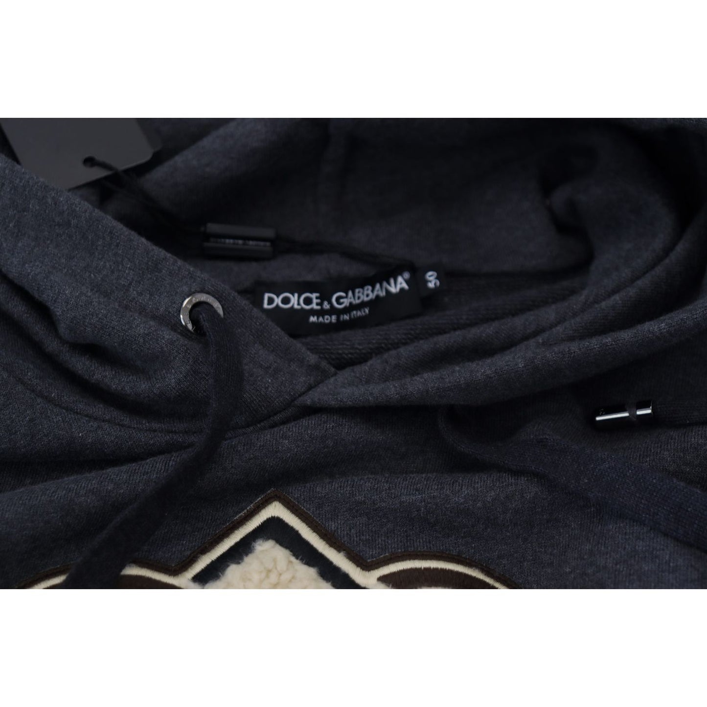 Dolce & Gabbana Gray Logo Cotton Hooded Sweatshirt Sweater