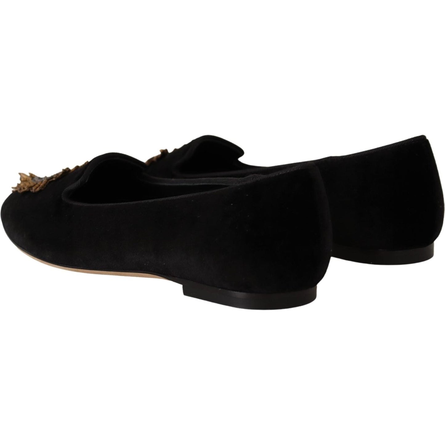 Dolce & Gabbana Elegant Patent Leather Flat Shoes Dolce & Gabbana Black