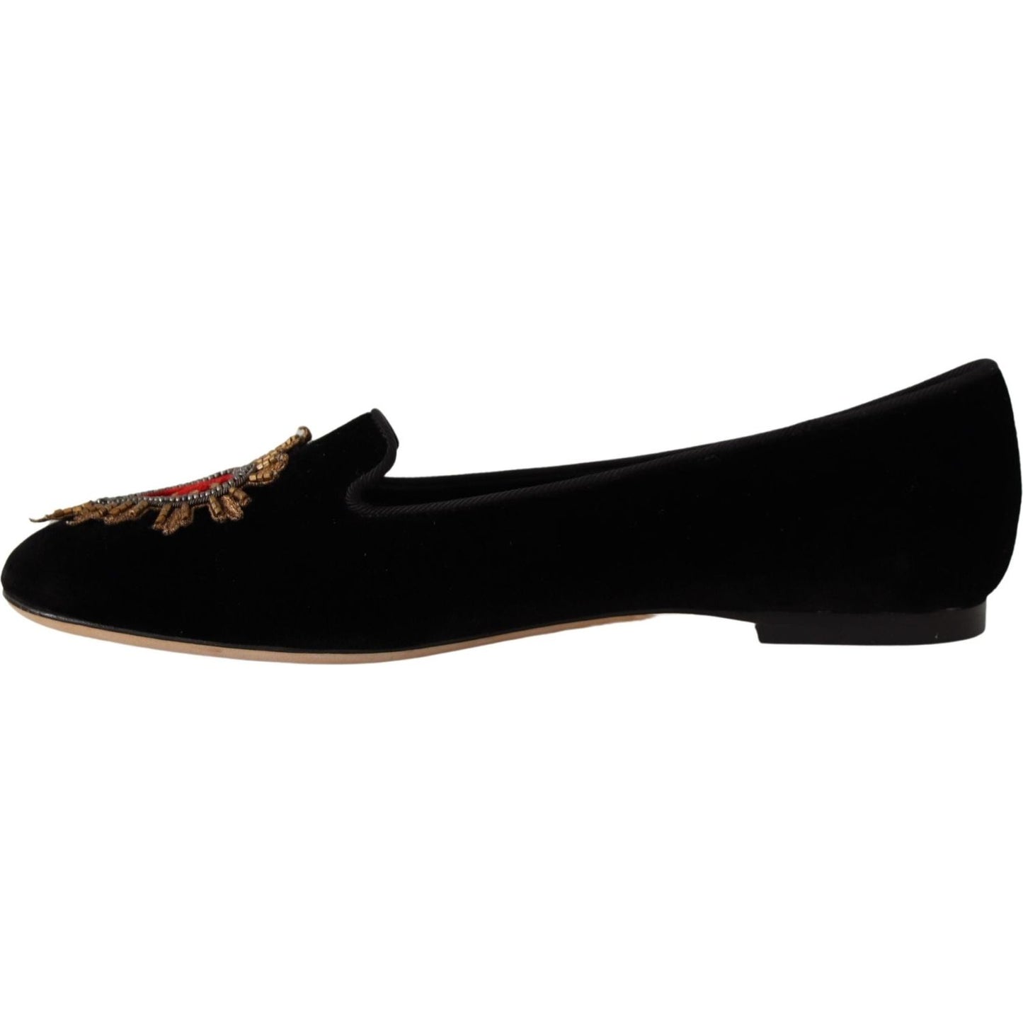 Dolce & Gabbana Elegant Patent Leather Flat Shoes Dolce & Gabbana Black