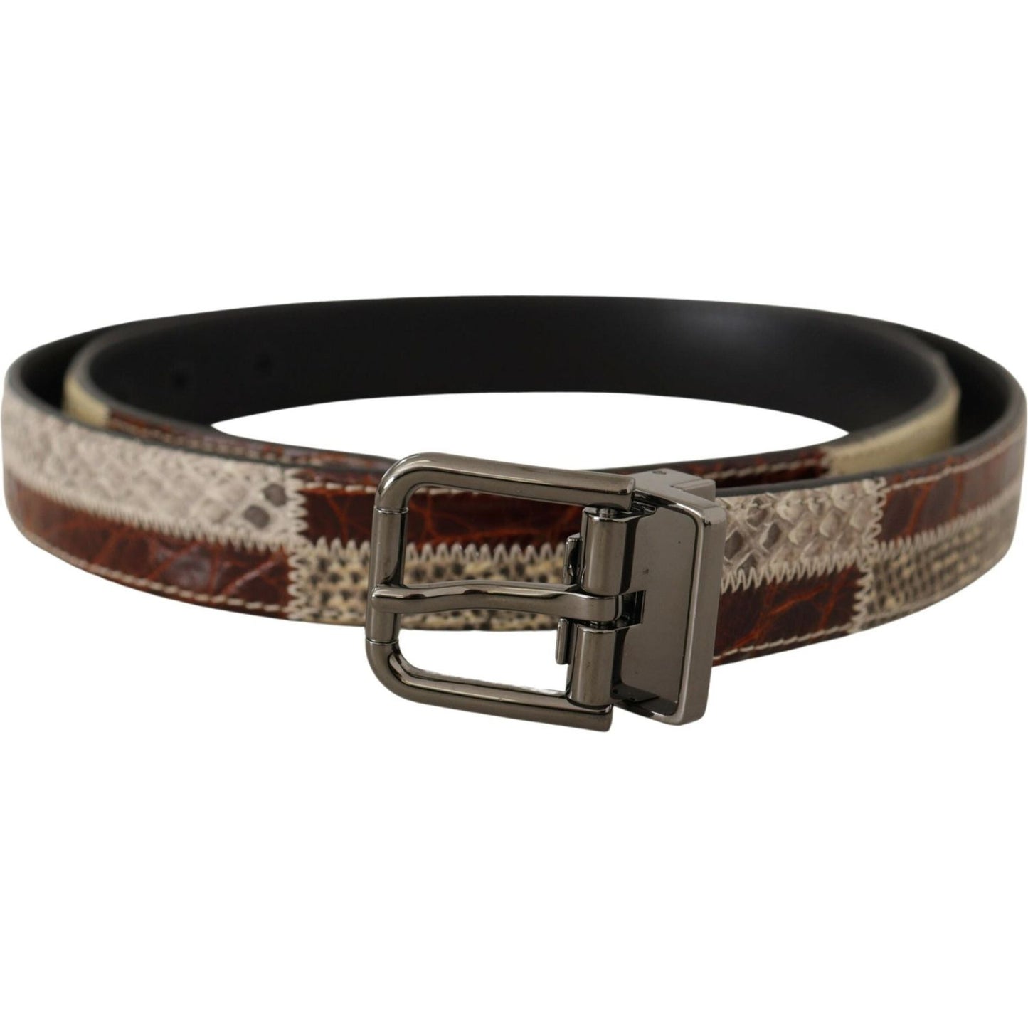 Dolce & Gabbana Multicolor Patchwork Snakeskin Belt Dolce & Gabbana Dark Slate Gray