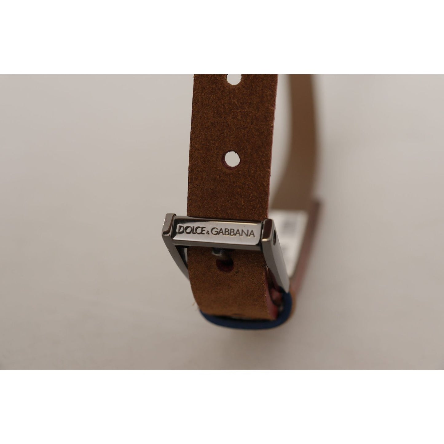 Dolce & Gabbana Chic Suede Belt with Logo Engraved Buckle Dolce & Gabbana Dark Gray
