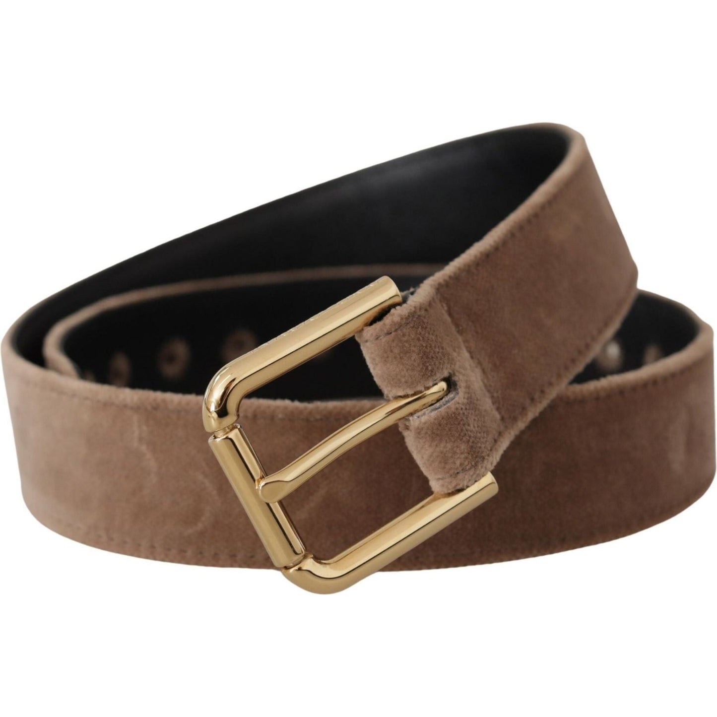 Dolce & Gabbana Elegant Velvet Logo Buckle Belt Dolce & Gabbana Dark Olive Green