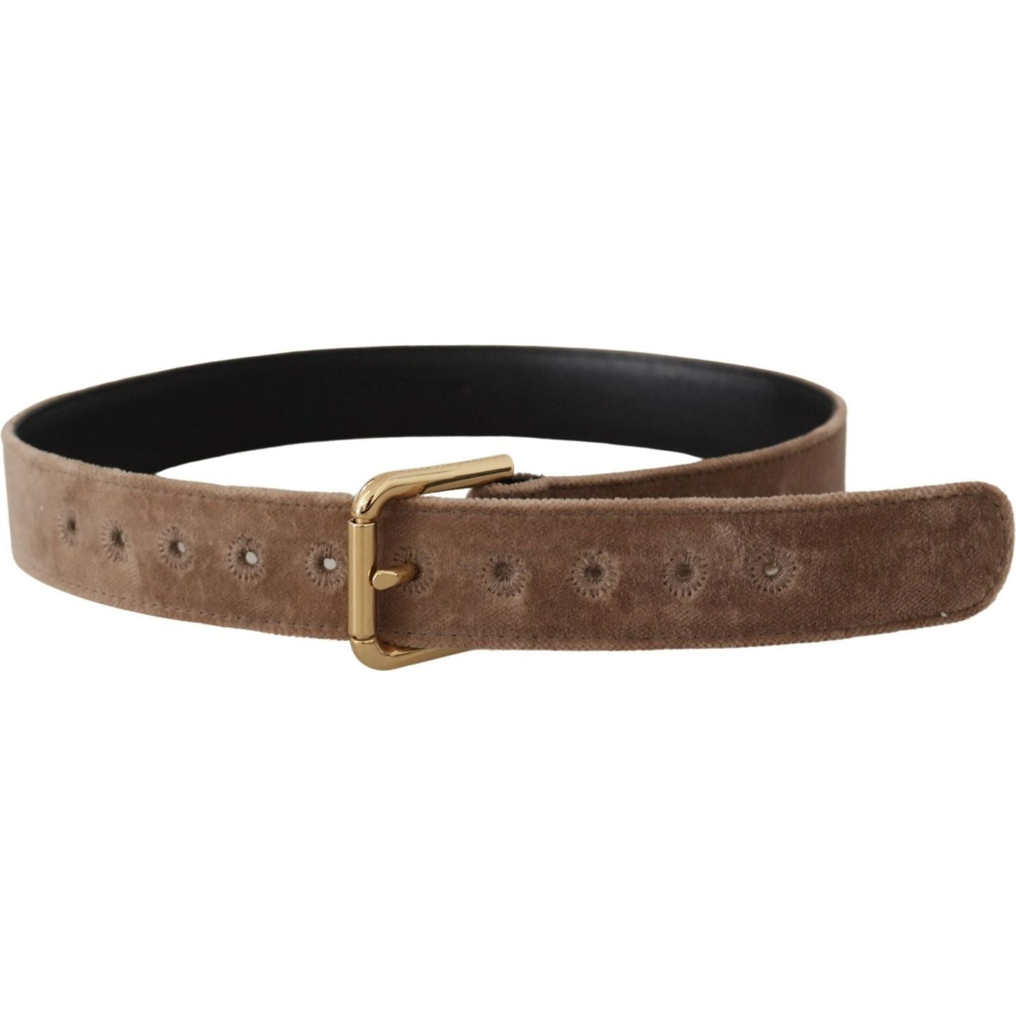 Dolce & Gabbana Elegant Velvet Logo Buckle Belt Dolce & Gabbana Dark Slate Gray
