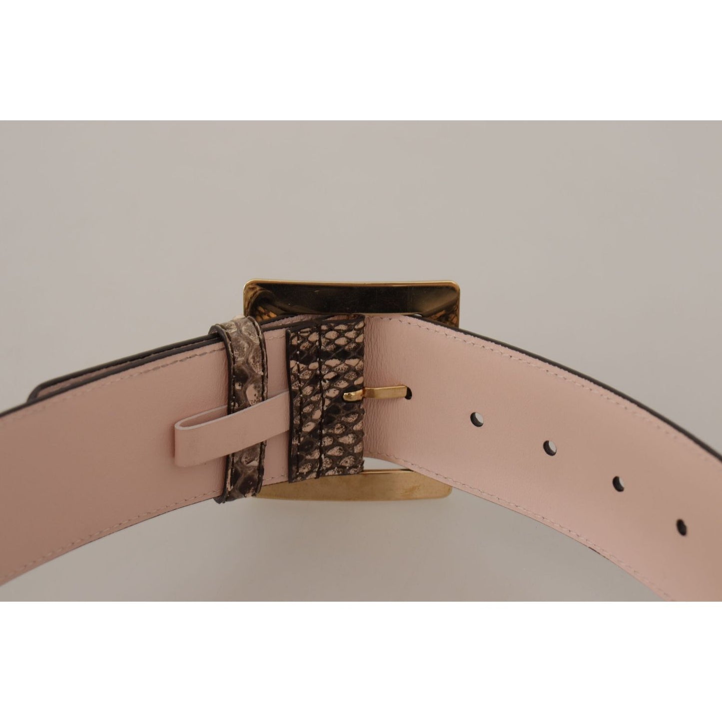 Dolce & Gabbana Elegant Leather Belt with Logo Buckle Dolce & Gabbana Dark Gray