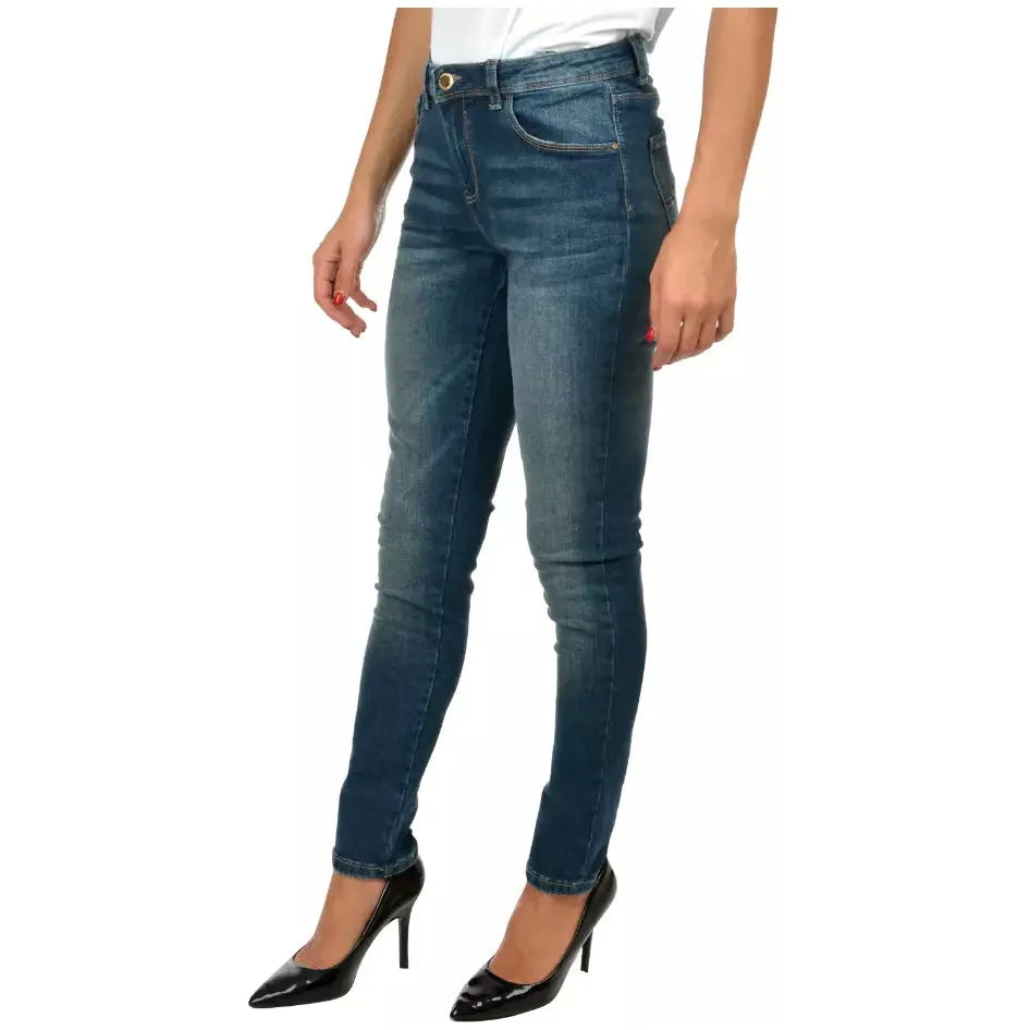 Yes Zee Blue Cotton Women's Skinny Jean Yes Zee Dark Slate Gray