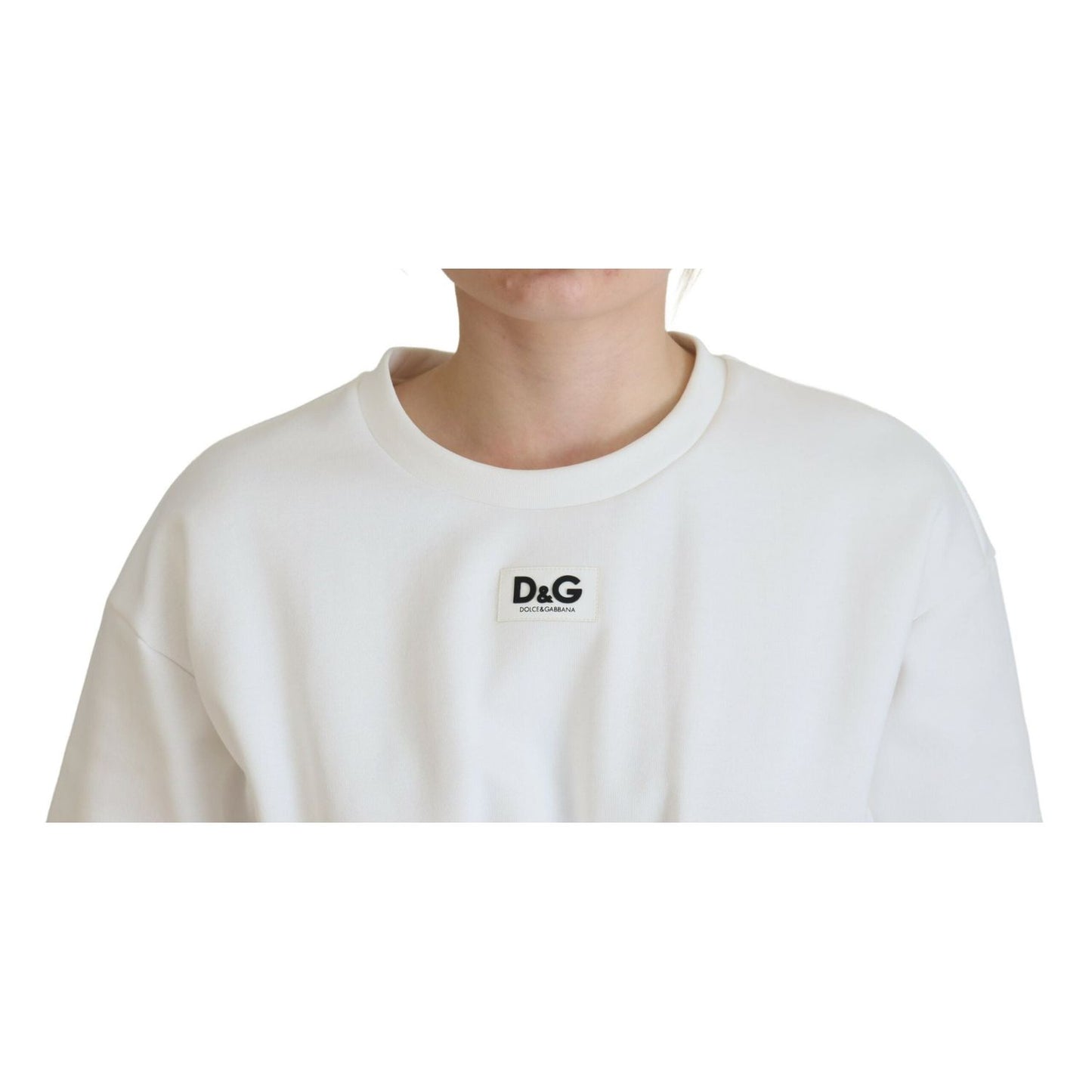 Dolce & Gabbana White Corset Stretch Cotton Top T-shirt TSH90424-44