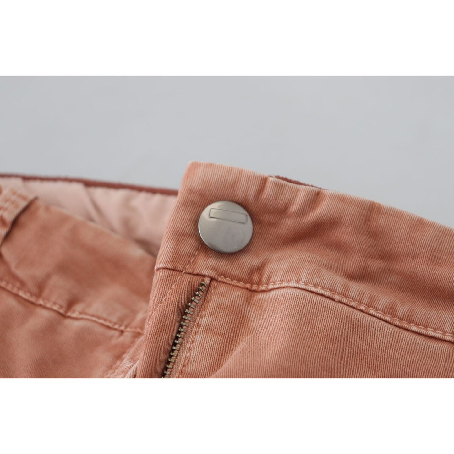 Acht Pink Mid Waist Slim Fit Women Casual Pants PAN71193- 40