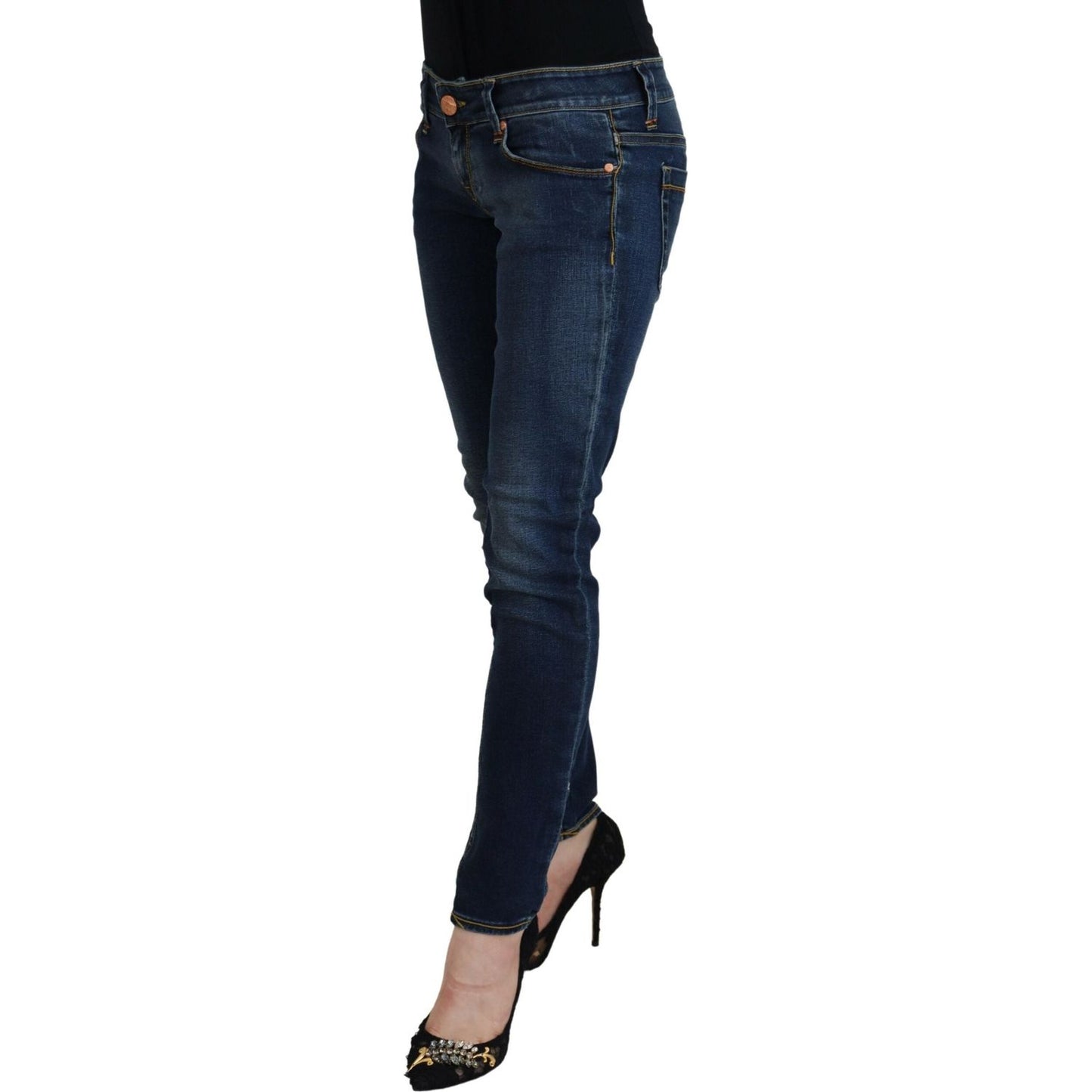 Acht Chic Low Waist Skinny Denim Acht Dark Slate Gray