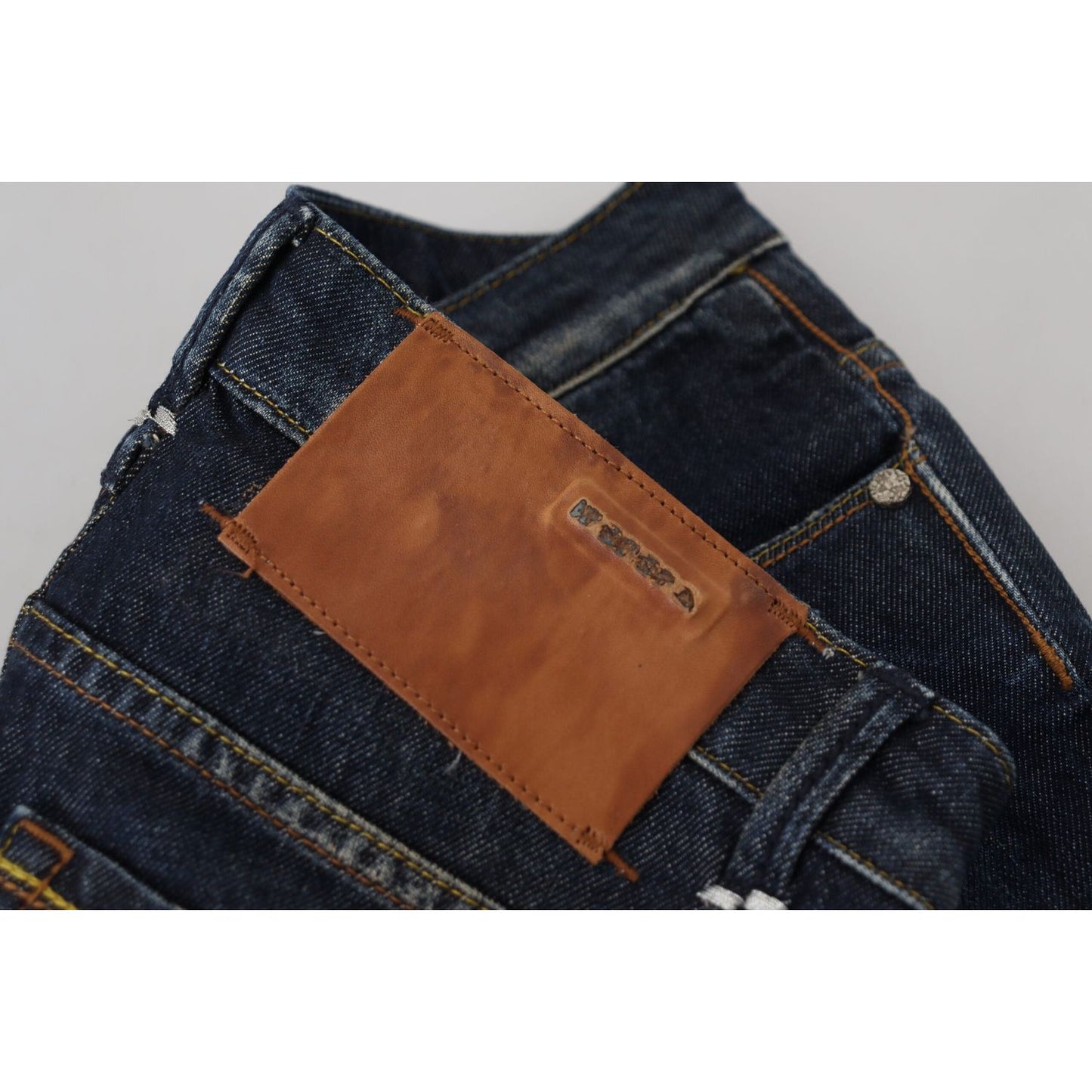 Acht Elegant Slim Fit Low Waist Denim Pants Acht Gray