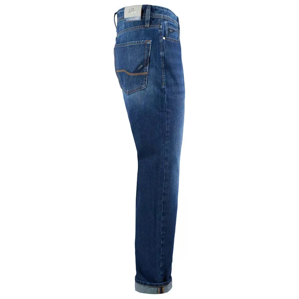 Yes Zee Blue Cotton Men's Jeans Yes Zee Dark Slate Gray