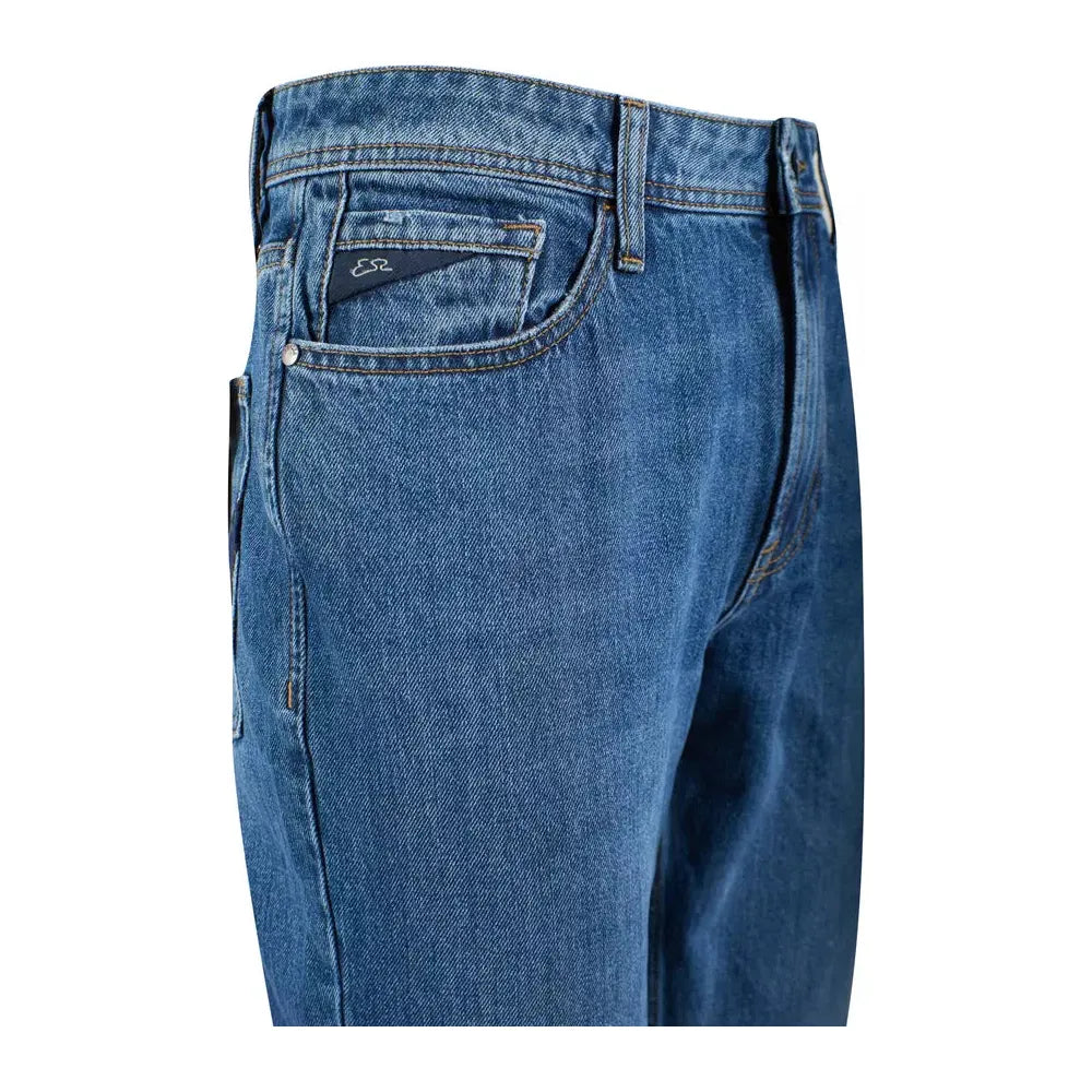 Yes Zee Blue Cotton Men's Jeans Yes Zee Dark Slate Blue