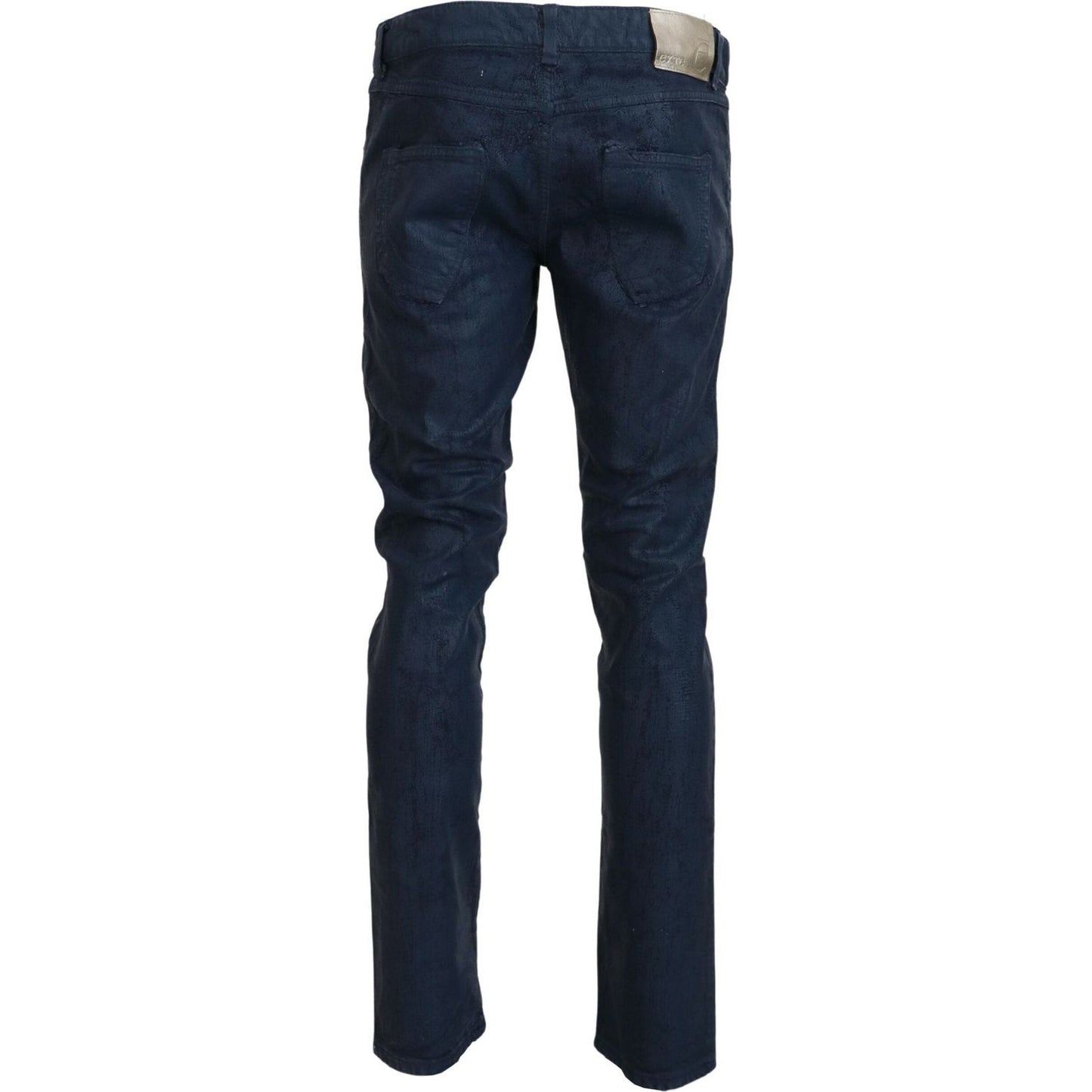 Exte Chic Tapered Blue Denim Jeans Exte Dark Slate Gray