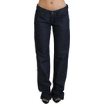 Exte Dark Blue Low Waist Straight Fit Women Denim Jeans PAN72209-26