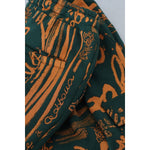 Dolce & Gabbana Multicolor Logo Print Silk Cargo Jogger Pants