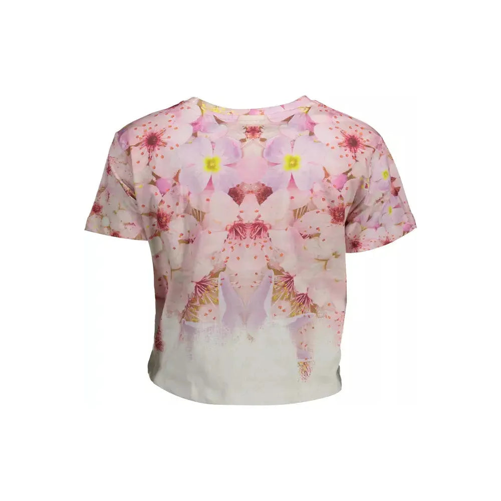 Desigual Pink Cotton Tops & T-Shirt