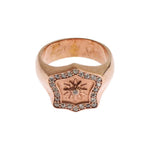 Nialaya Pink Gold 925 Silver Authentic Clear Ring SIG19109- 44
