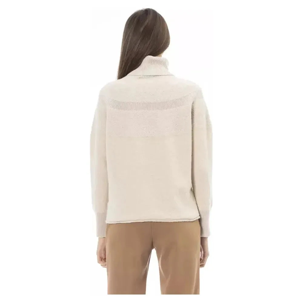 Alpha Studio Beige Wool Women Sweater