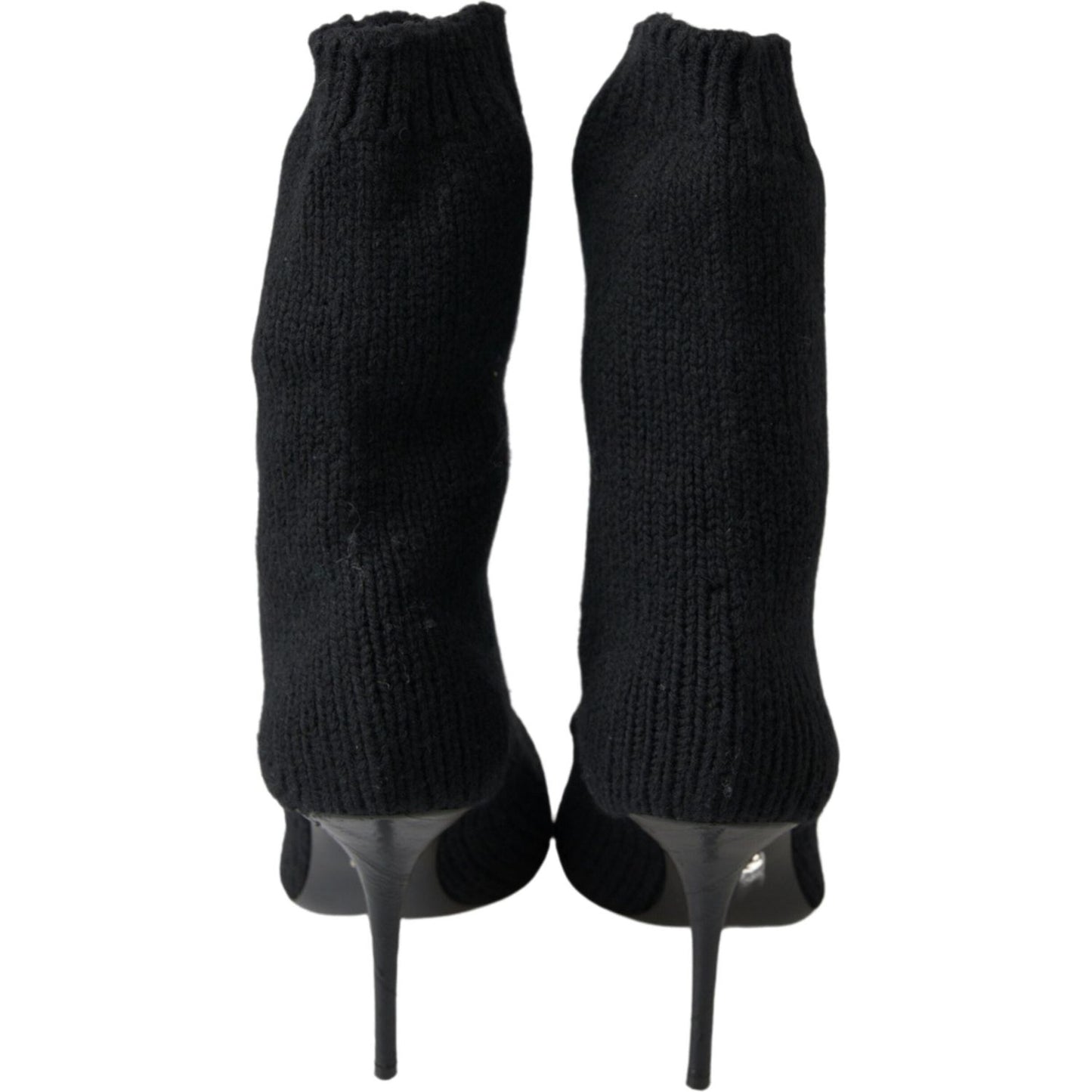 Dolce & Gabbana Elegant Black Viscose Mid-Calf Boots Dolce & Gabbana Black