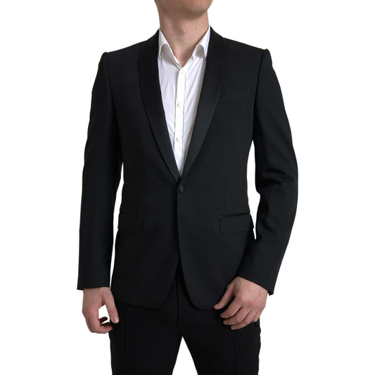 Dolce & Gabbana Black Wool Single Breasted MARTINI Blazer