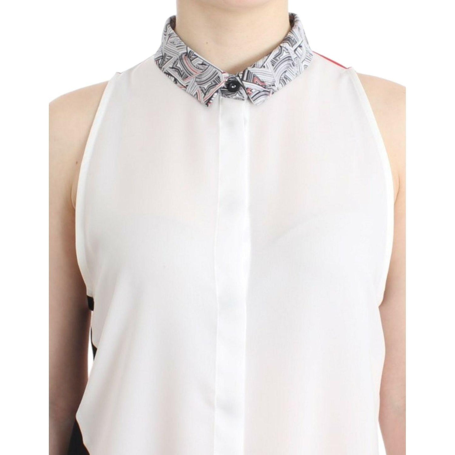 Costume National White shirt assymetric hem dress