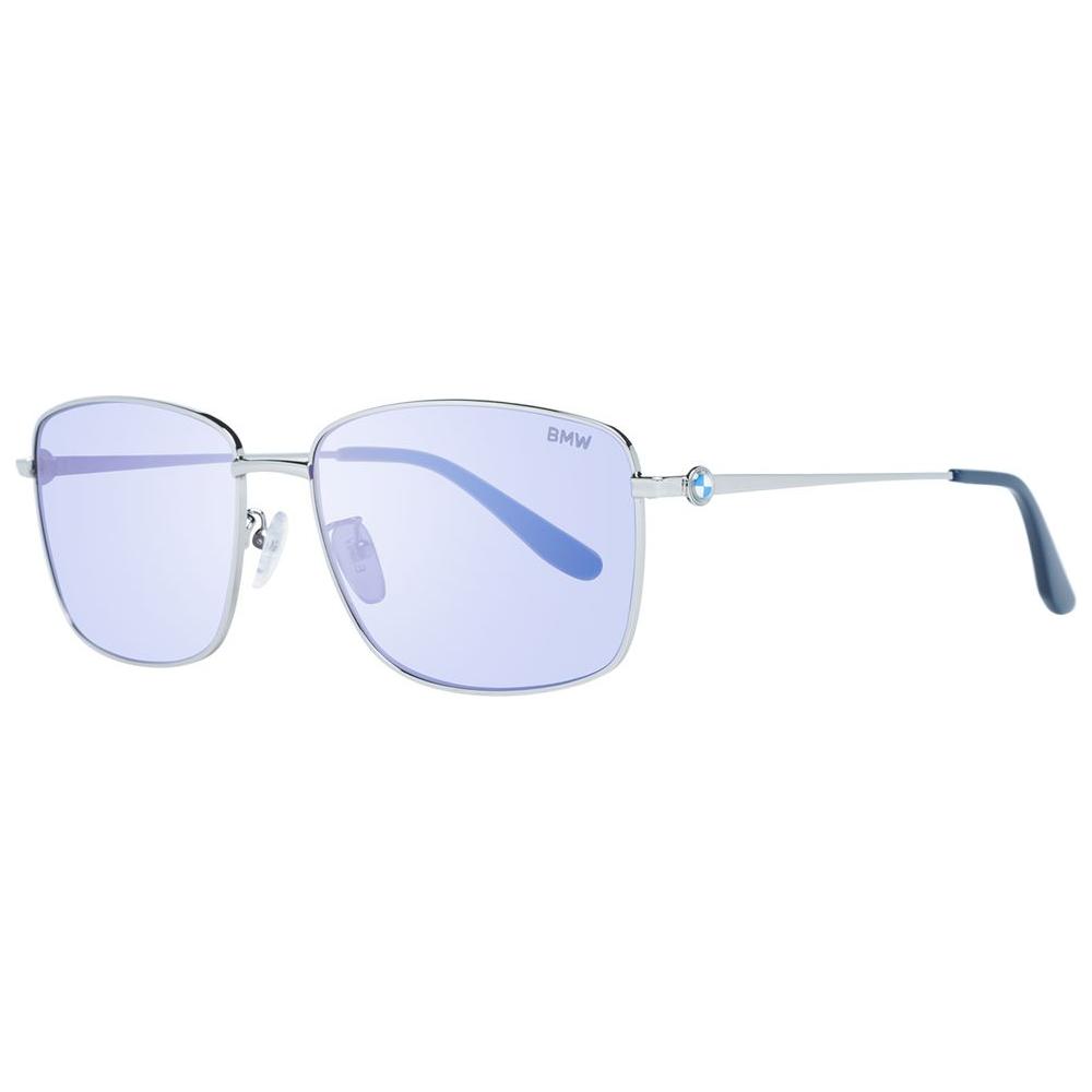 BMW gold aviator sunglasses in full-rim metal frame with grey plastic lenses, featuring 100% UVA & UVB protection, style for men.