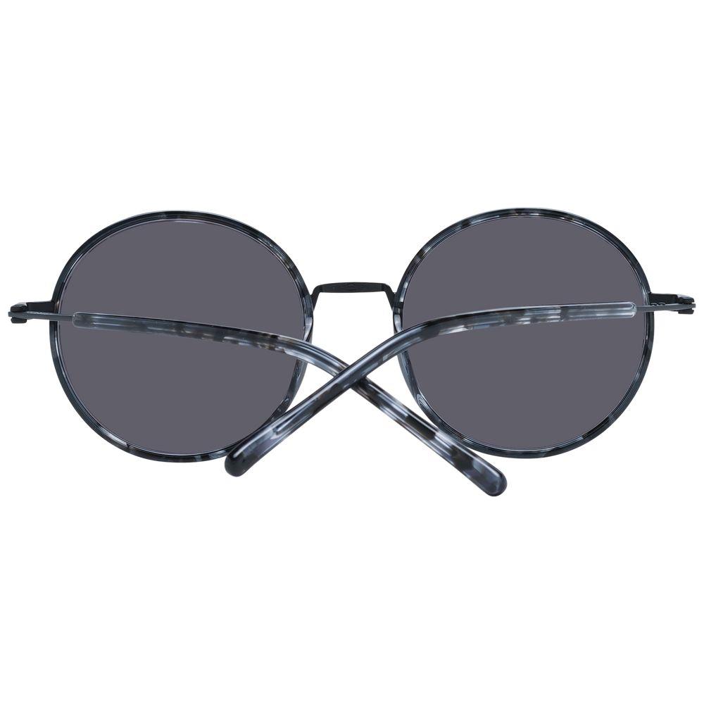Scotch & Soda gray round men's sunglasses with gray acetate full-rim frame and plastic lenses, size 49-19-135, UVA & UVB protected.
